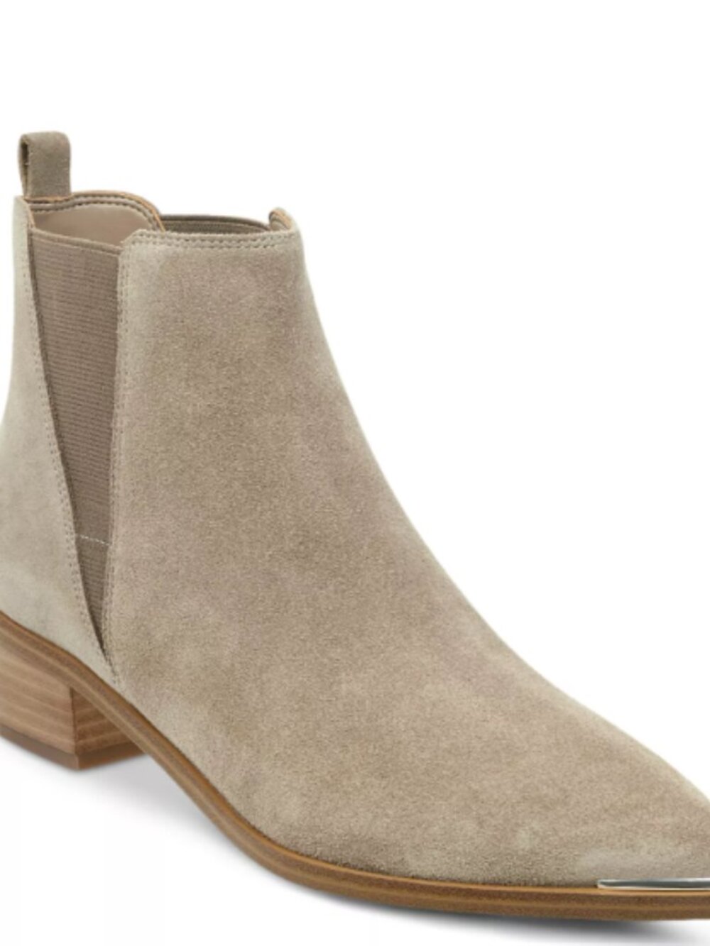 Marc Fisher LTD. Yale Pointy Toe Chelsea Suede Bootie- Taupe Suede- Size 7M